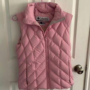 Columbia down filled pink vest